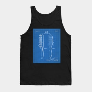 Hair Brush Patent - Salon Art - Blueprint Tank Top